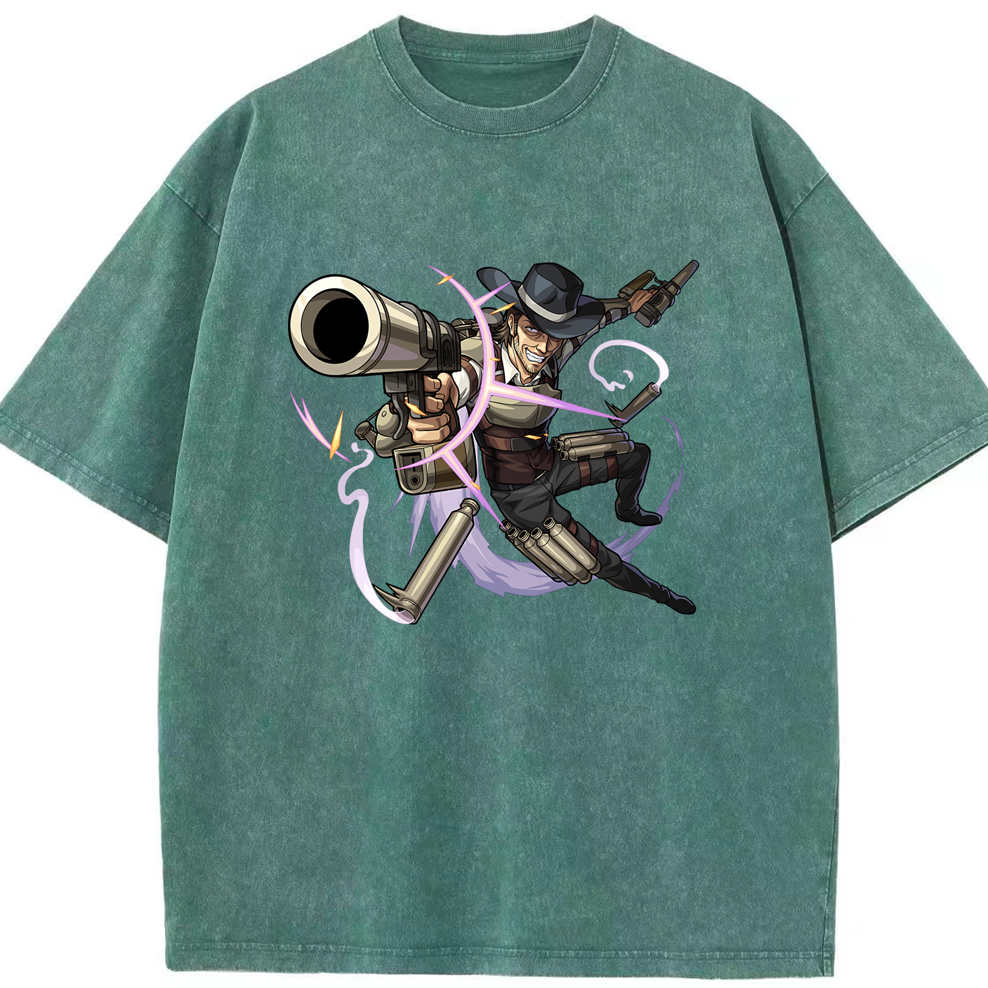 （画像用） 進撃の巨人 ケニー·アッカーマン Attack on Titan Kenny Ackerman 綿100% ヴィンテージ風 半袖Tシャツ（フロントプリント）